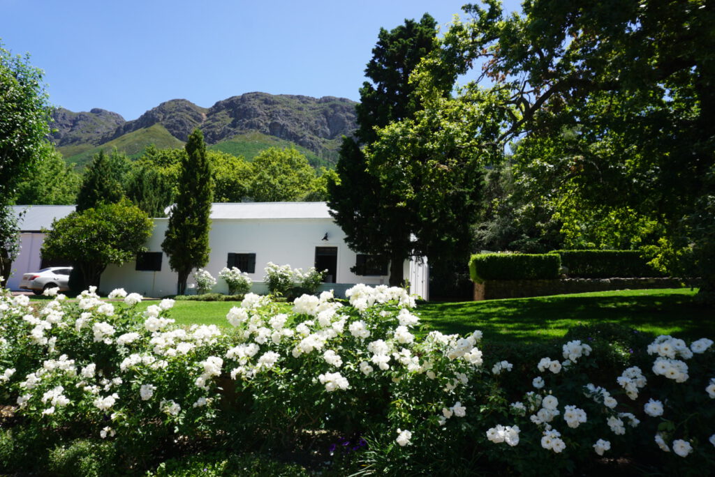 boekenhoutskloof franschhoek winery visit tasting wine garden view Zuid-Afrika