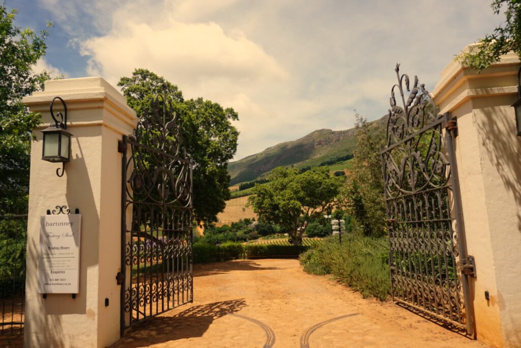 Bartinney Private Cellar winery Stellenbosch tasting gate